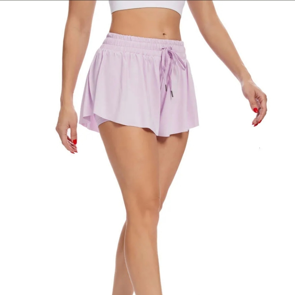 Light Purple Flowy Athletic Shorts